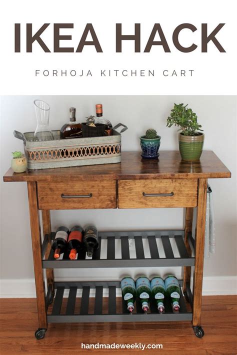 Kitchen islands are incredibly functional features in a kitchen. Ikea Forhoja Kitchen Cart Hack | Ikea forhoja, Ikea ...