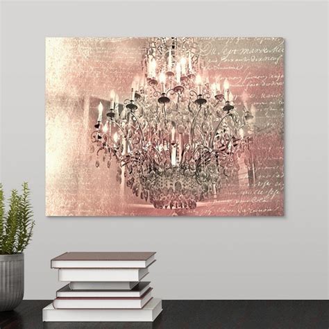 Gold chandelier canvas wall art living room decor kitchen wall decor framed and easy to hang (24''x32''x1 panel). "Pink Chandelier" Canvas Art Print | eBay