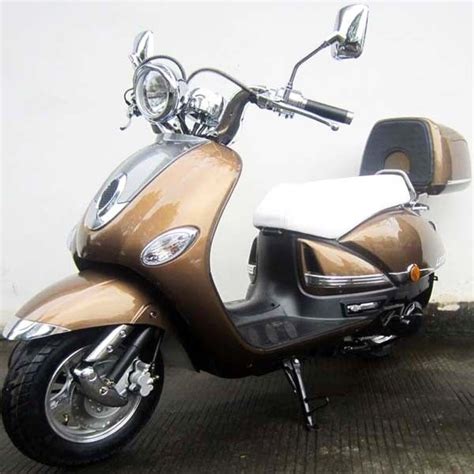 The driver's seat can't restrict your ability to stand while riding, or the option of human propulsion.; 150cc MC-16L-150 Moped Scooter with Retro Style, 10 ...