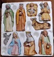 African hearth nativity banana fiber uganda a 10 piece set made from banana fiber, cloth, wood and wire. Vintage Homco Home Interior 9 Piece Porcelain Nativity Set ...