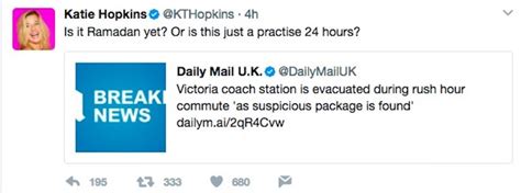 The controversial mailonline columnist katie hopkins has been ordered to pay £24,000 in damages and £107,000 of costs because of two tweets that implied food writer jack monroe had defaced a war. FFS Twitter - Suspend Katie Hopkins and her Hate ...