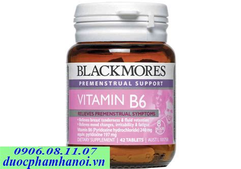 Vitamin b6 supplements are available in oral capsules or tablets (including sublingual prospective studies on vitamin b6 supplements to treat morning sickness have had mixed results. Blackmores Vitamin B6 42 viên chính hãng của Úc