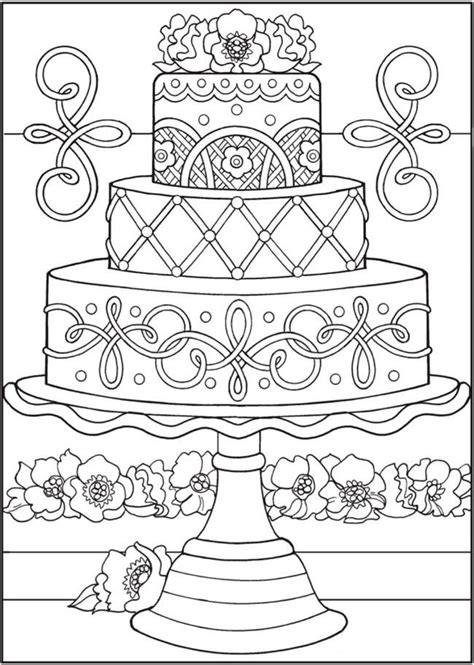 Cake stand, magical red rose', wedding cake divider, cake separator, cake stand 6 8 10 12 14. Wedding Cake Coloring Pages - Coloring Sheets