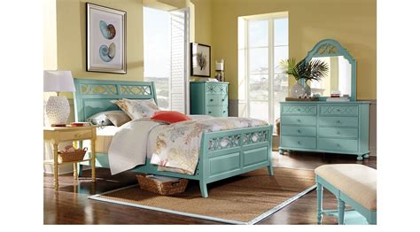 Maybe you would like to learn more about one of these? Cindy Crawford Home Seaside Blue Green Sleigh 5 Pc Queen ...