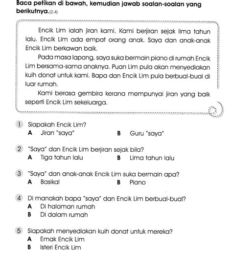 Latihan pemulihan, pengayaan & pengukuhan| buku aktiviti | angelia 【bm tahun 1】| unit 9: Sudut Pembelajaran Bahasa Malaysia: Latihan Pemahaman