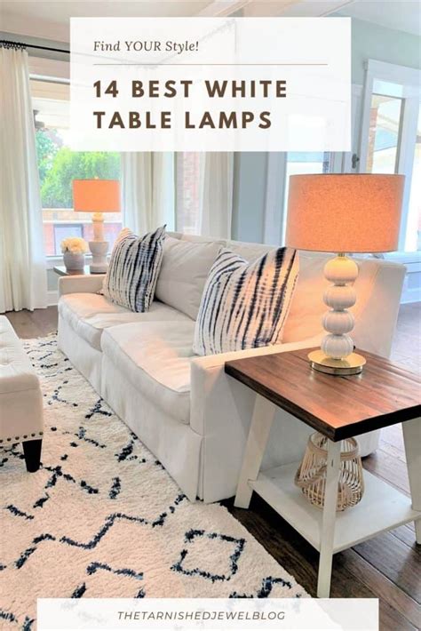 The lamp in the center foreground is a tiny juno hand lamp. 14 Best White Table Lamps - thetarnishedjewelblog