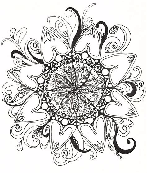 Free printable flower swirl coloring pages for adults. Swirl Mandala Coloring Page | Mandala attrape rêve, Mandala