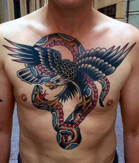 Eagle neck tattoo eagle chest tattoo eagle tattoos arrow tattoos feather tattoos body art tattoos sleeve tattoos bird tattoos tatoos. 60 Traditional Chest Tattoo Designs For Men - Old School Ideas