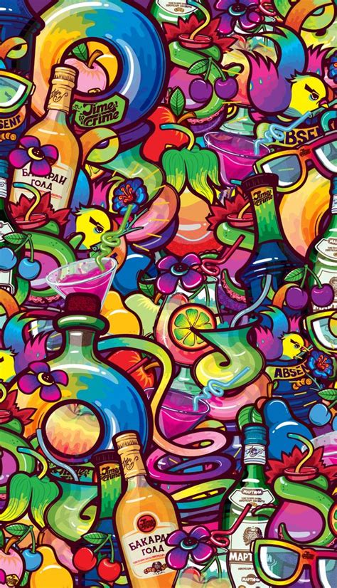 Doodle wallpapers free by zedge. Drinks by KONSTANTIN SHALEV, via Behance | Art wallpaper ...