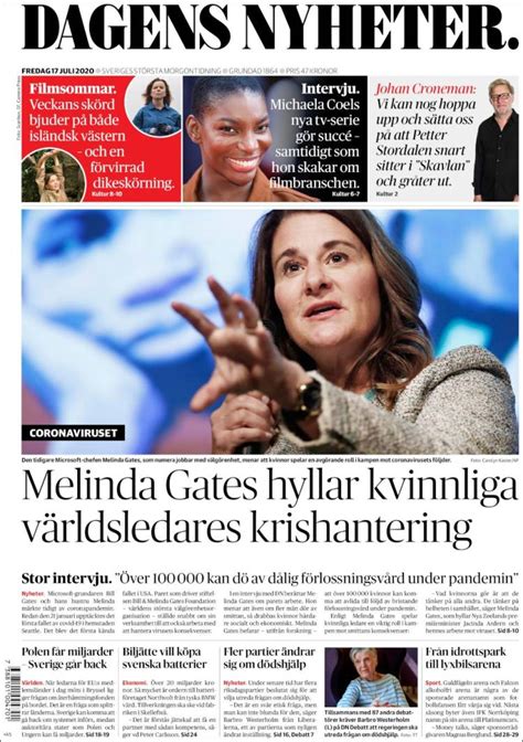 Nyamko sabuni om liberalernas vägval: Periódico Dagens Nyheter (Suecia). Periódicos de Suecia ...