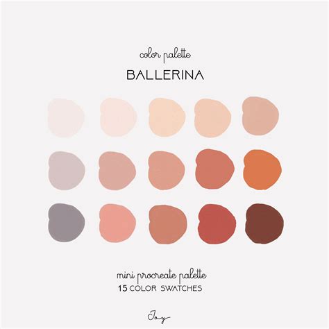 Ballerina / mini Procreate Color Palette | Color palette, Color palette pink, Color palette design