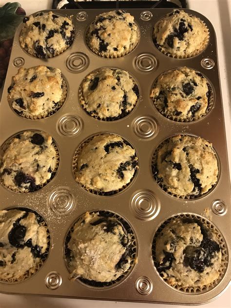 Blueberry sour cream muffins ️ | Sour cream muffins, Sour cream blueberry muffins, Sour cream