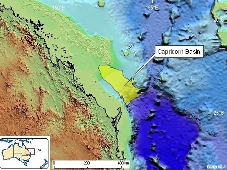 The region straddles the tropic of capricorn, after which it is named. Capricorn Basin | Geoscience Australia