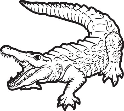 Why do kids like to draw alligators so much? Printable Alligator Coloring Page for Kids #2 - SupplyMe