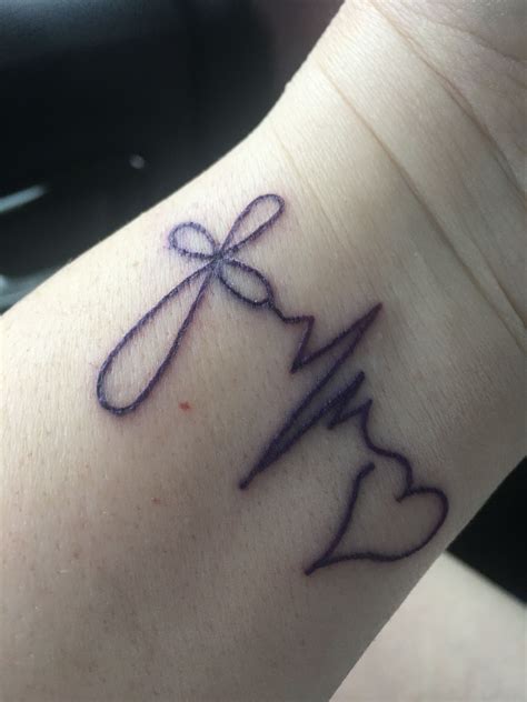 The faith tattoos can be inked anywhere you want but when placed on the wrist they have an enhanced effect on the spectators. Wrist tattoo, faith, hope, love in purple | Faith hope ...