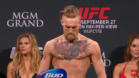 The lightweight bout is a rematch of a 2014 clash won by mcgregor in less than two minutes. Ranking The Weigh-In Gauntness Of Conor McGregor For His 7 ...