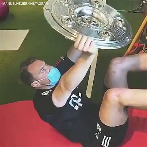 Using the best face shield while working is crucial especially if your work environment has plenty of threats. Manuel Neuer works out with Bundesliga trophy after he ...