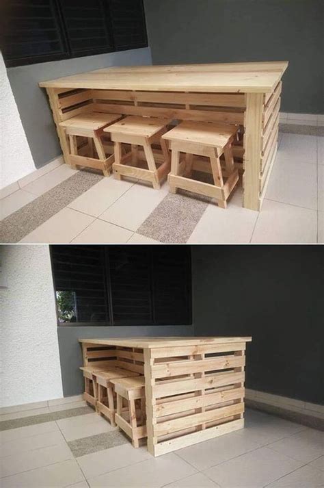 Kendati demikian, pallet kayu yang dipilih tidak boleh sembarangan. Perabot Kayu Pallet | Desainrumahid.com