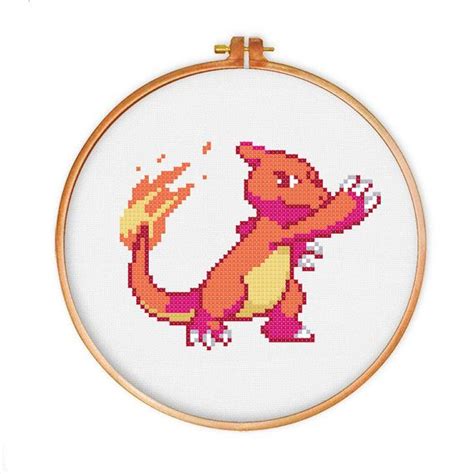 It's a simple pattern to follow and you'll have. Charmeleon pokemon cross stitch pattern, Instant Download ...