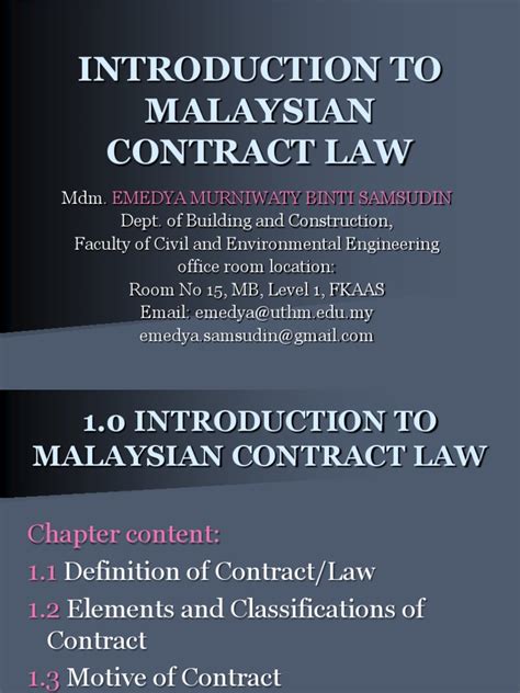 Overview of construction law malaysia, author: Chapter 1 CONSTRUCTION LAW IN MALAYSIA.ppt | Judiciaries ...