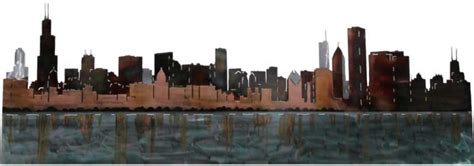 Custom & handmade for you. SMW0339 Custom Metal Decor Wall Art Chicago Skyline ...