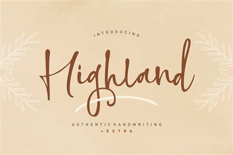 Ideal for logos, name tag, handwritten quotes, product packaging, merchandise, social media & greeting cards. Highland Script +Extra | Signature fonts, Handwritten ...