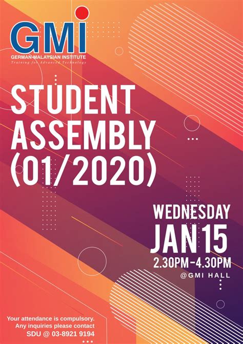 After you click on the link, it will open in a new tab so that you can continue to see the guide and follow the troubleshooting steps if required. GMI Student Assembly (01/2020) - German-Malaysian Institute