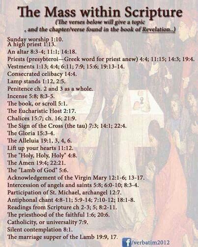 The book of revelation is structured around the number 7 and its continual repetition of the importance of this number is a revelation of jesus christ, that god gave to him, to shew to his servants what things it behoveth to come to pass. The Mass in the book of Revelation (With images ...