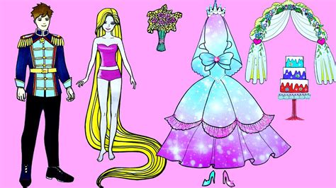 N/a date added 1 year ago played 3 times. Paper Dolls Dress Up - Wedding Princess Rapunzel Dresses ...