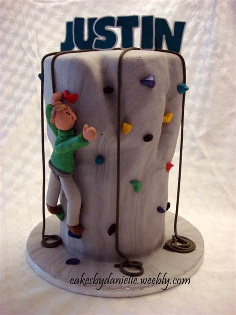 All our cakes are made to order, we can alter colours and details to suit your requirements. Rock wall cake | Rock climbing cake, Rock climbing party ...