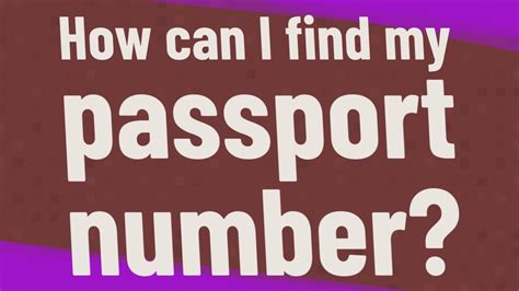 The program is funded jointly by states and the federal government. How can I find my passport number? - YouTube