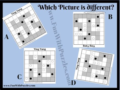 Can you spot the two identical pictures? Picture Riddle for Adults-YingYang Puzzle