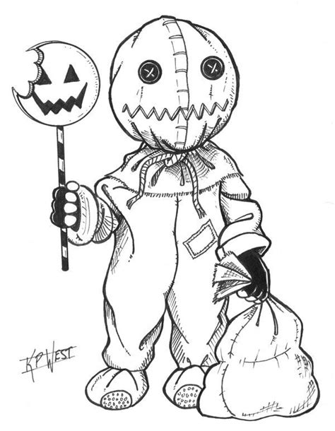 Halloween scaryween coloring pages outstanding hello kitty. Day002 Sam | Scary drawings, Halloween coloring, Halloween art