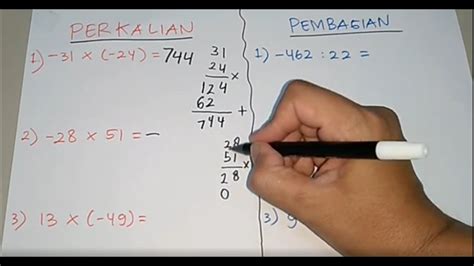 Bilangan bulat latihan soal bab. Matematika kls 6|Perkalian & pembagian bilangan bulat ...