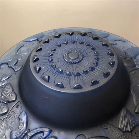 Decorative balls accent pieces : 1929 René Lalique Phalenes Bowl Navy Blue Glass ...