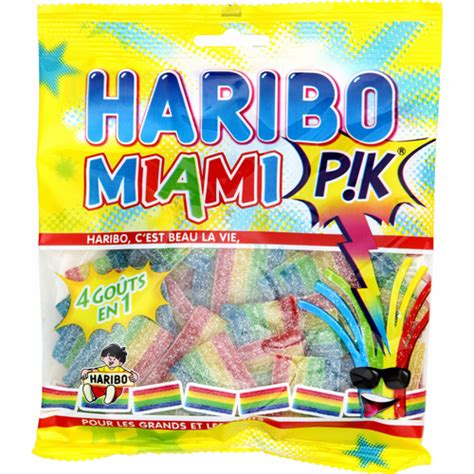 Les bonbons véganes en supermarché. Bonbons Miami Pik Haribo - Bonbons et friandises ...