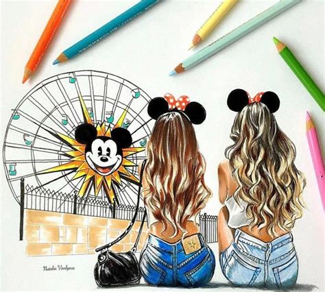 Bff dessin pour sa meilleure amie facile. Fille Ado Meilleur Amie Dessin A Imprimer - Dessin Coloriage