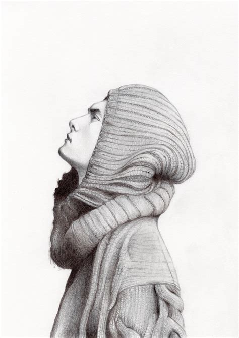 How to render chunky sweater knits! The man in the cable knit hood. #fashionillustration # ...