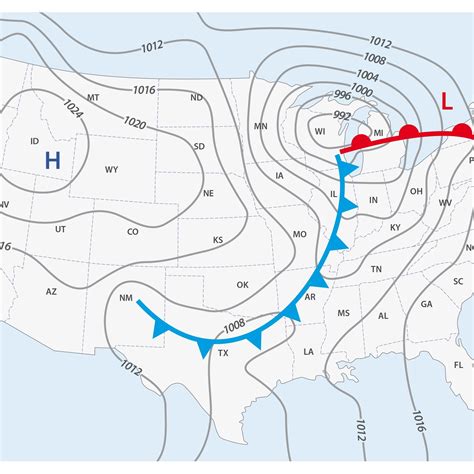 7 there are over 100 weather symbols and some of the common ones we will. imaginary weather map of the united states of america ...