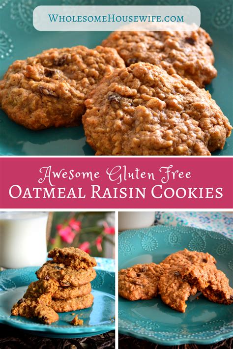 Make sure when you measure your flour that you do not pack it into the measuring cups. Awesome Gluten Free Oatmeal Raisin Cookies ~ Wholesome ...