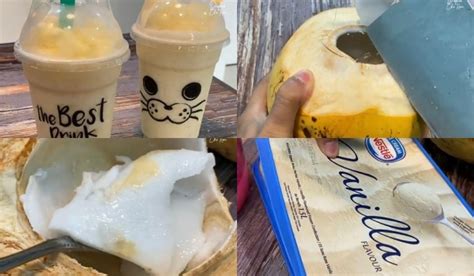 1 paket x instant coconut shake 30 ml air gula. Cara Buat Coconut Shake Tak Payah Guna Pengisar & Ais ...