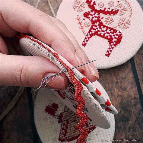 What to do with old cross stitch patterns? How to Make Stylish Pin Keeper Christmas Decorations with ...