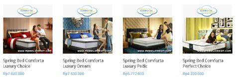 Spring bed comforta untuk kenyamanan tidur anda. Informasi toko spring bed murah, daftar harga spring bed ...