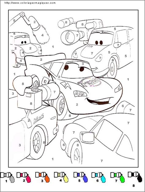 Coloriageetdessins.com vous offre la possibilité de colorier ou imprimer votre dessin magique voiture. Dessins en couleurs à imprimer : Coloriages magiques ...