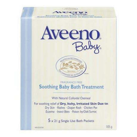 This powder forms a milky bath that soothes and easily washes without soap. Aveeno Baby AVEENO® Baby® Soothing Baby Bath Treatment ...