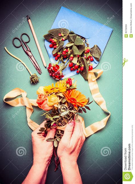 Hold bunch flowers upside down : Hold Bunch Flowers Upside Down : Elderly Woman Get A ...
