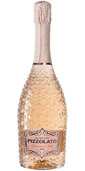 Das flaschendesign erinnert an ein edles parfümflakon. Pizzolato Organic Spumante Rosé Extra Dry | Rosa Viini & Ruoka