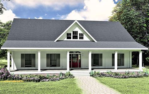House Plan 1776-00105 - Country Plan: 1,611 Square Feet, 3 Bedrooms, 2 Bathrooms | Porch house ...