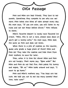 Reading comprehension passages with answer key pdf readworks.org. CVCe Highlighting Passage~ Magic E Words Reading Passage ...