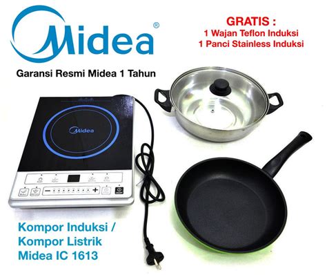 Dalam video ini, papuma shop menyajikan video review tentang kompor listrik induksi dari cara pemakaian hingga mengaplikasikan seperti memasak air dan. Jual Midea Kompor Induksi Kompor Listrik IC 1613 - Gratis ...